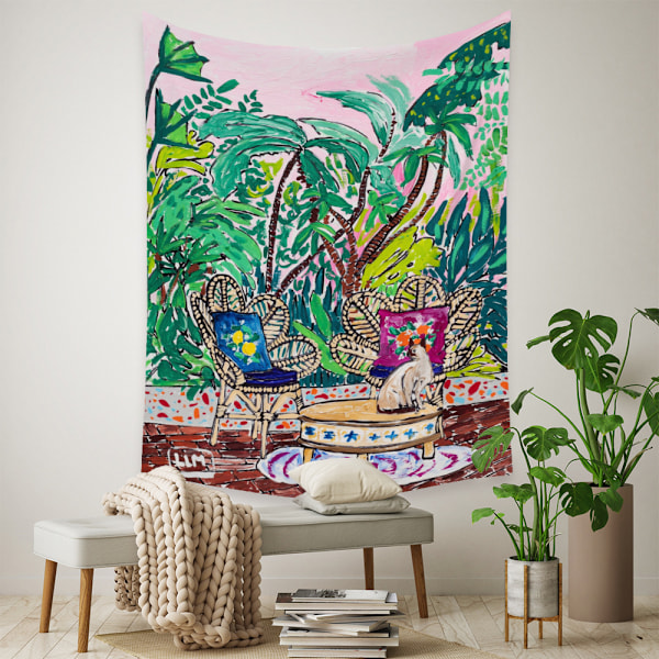 Wekity Botanisk Boho Hjemmeteppe Estetisk Kunst Hjem Bakgrunn Stoff Ornament Gave Mandala Teppet Ornament (ZJ825-51, 29 X 38 Tommer)