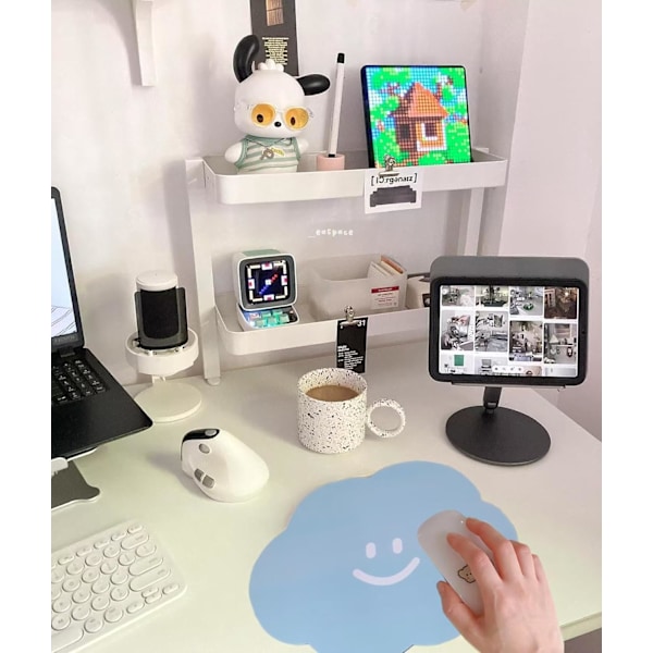 Hiirimatto 2 kpl, Suuri Söpö Pilvi Tietokoneen Hiirimatto Liukumattomalla Kumipohjalla, Vedenpitävä PVC Hiirimatto, Epäsäännöllisen Muotoinen Kawaii Hauska