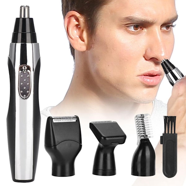 Multifunktionel 4 i 1 Elektrisk Næsehår Øjenbryn Trimmer Clipper Mini Mænd Razor Shaver