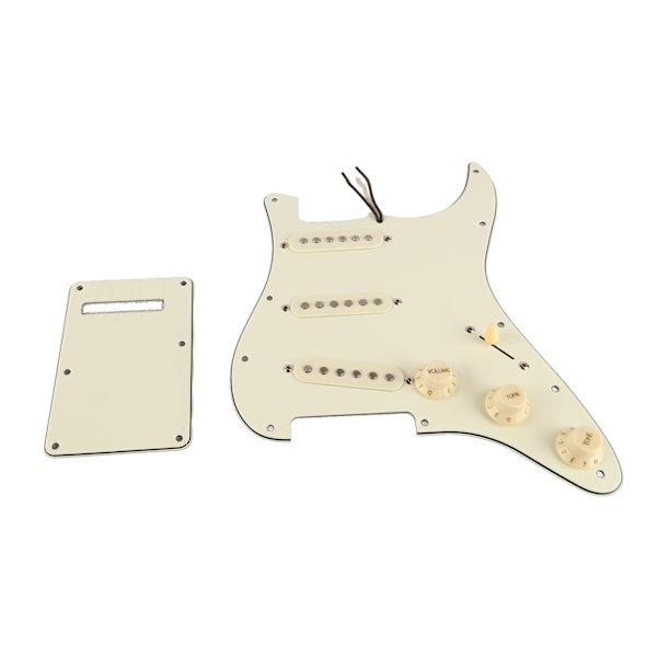 Pickguard Gitarr Scratch Plate Laddning Guard med Bakre Skyddsplatta för Musikinstrument Tillbehör Vit