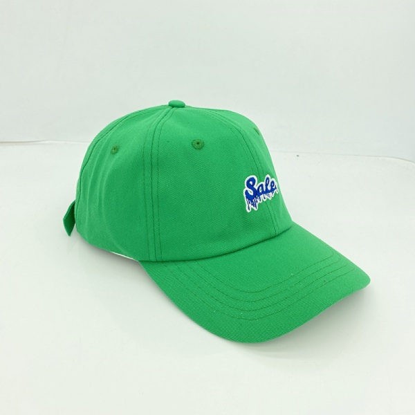 Dotpet Hat Kvinnlig Brevbroderi Mjuk topp vår- och sommarskugga Enkel Wild cap män (grön)