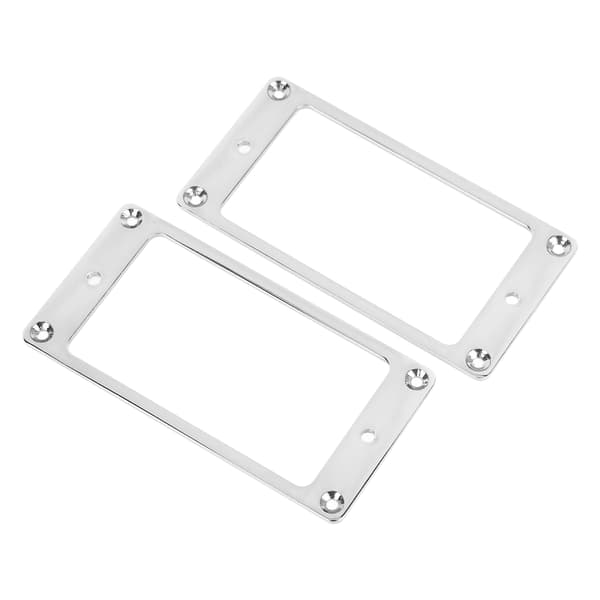 2 st elgitarr pickup-ram, ersättning för gitarr, metall humbucker pickup-monteringsring för dekoration, silver