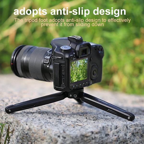PULUZ Mini hopfällbart aluminiumlegering skrivbordsstativ stativfäste för DSLR-kameror