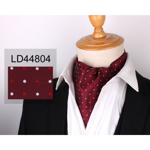 Herr Ascot Cravat Tie Paisley Jacquard Sidenvävd blommig slips, LD44804