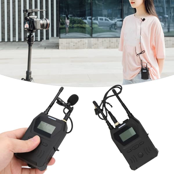 YELANGU UHF Dual Channel Trådløs Lavalier Én til Én Mikrofon til Interviewoptagelse