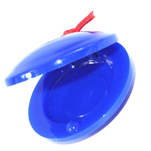 Barn Finger Castanet Plast Castanet Musikinstrument Rytm Pedagogisk Leksak för Barn Mörkblå
