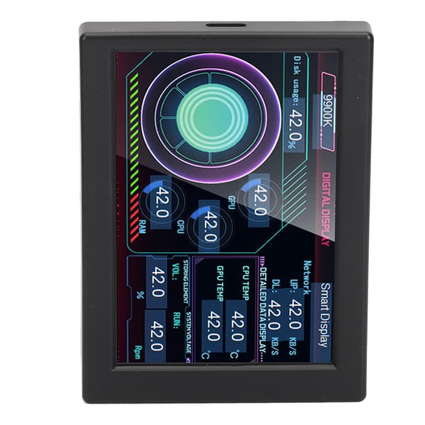 3,5 tums PC-sensorpaneldisplay DIY typ C IPS USB PC-temperaturdisplay med stativ