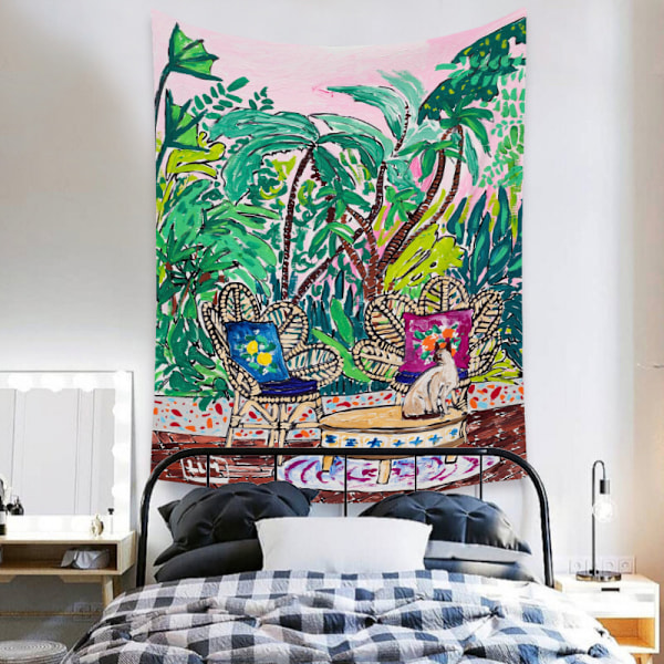 Wekity Botanisk Boho Hem Gobeläng Estetisk Konst Hem Bakgrund Tyg Prydnad Present Mandala Gobeläng Prydnad (ZJ825-51, 29 X 38 Tum)