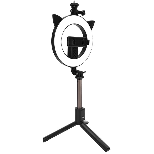 LED-fylllys Bluetooth Live Streaming Selfie Ring Light Bærbar Sminke Dimbar Lys