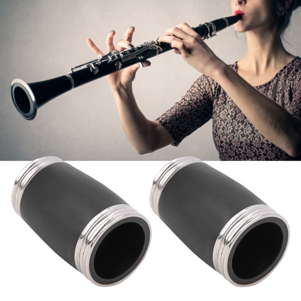2PCS 50MM Bb Klarinett Tunerrör Träblåsinstrument TillbehörSvart