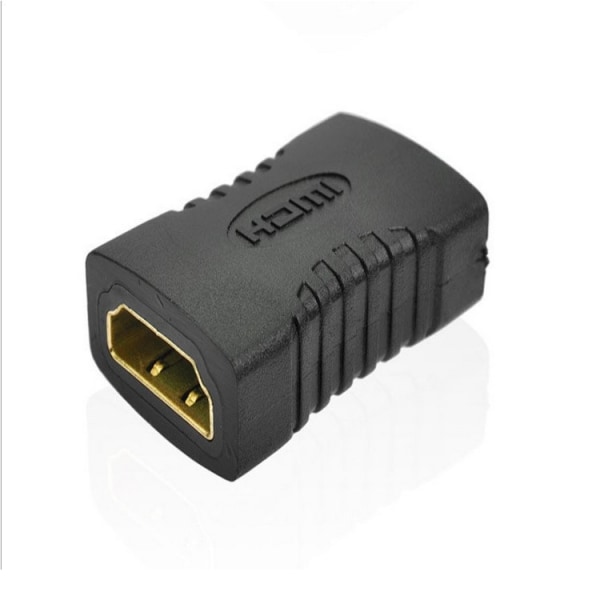 HD HDMI-hunn til HDMI-hunn adapter HDMI-forlengelseskabel hunn til hunn til kobling, 2-pakning