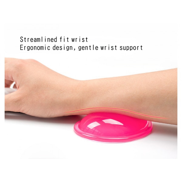 Hjärtformad handledsstöd transparent kristallmusmatta handledsstöd kreativ söt tecknad handled silikon kontor handkudde handled(Orange)