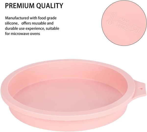 6-Tommer Silikon Rund Kageform Bageform, Bageform DIY Regnbuekager, Non-Stick Silikon, Pakke med 4