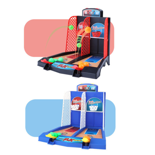 2PCS Desktop Arcade Basketball Game, Bordsskiva inomhusbasketboll för barn och vuxna, Skrivbordsspel för kontor för vuxna