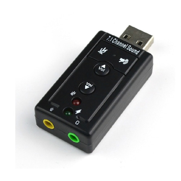 [Ljudkort] Leverera analog 7.1 USB externt oberoende ljudkort datortillbehör analog ljudbil, 3pack