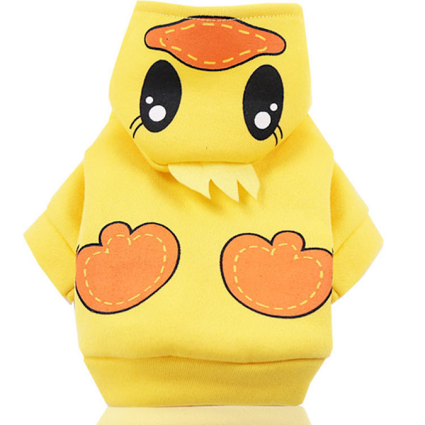 Piirretty Koiran Huppari Hatulla Hauska Kissankuva Design Lämmin Lemmikin Puku Neljänjalkaiselle Vaatteet (Koko L)
