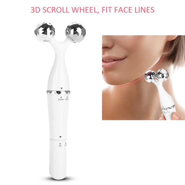 3i1 3D Roller Massager Ansiktsløft Kroppsslankende Hudstrammende (Hvit)