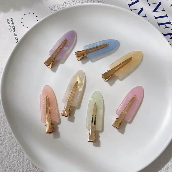 6 stk. hårklemmer, der ikke bøjer, gradient hårklemme uden folder til hårstyling, makeupklemmer til kvinder og piger------A2