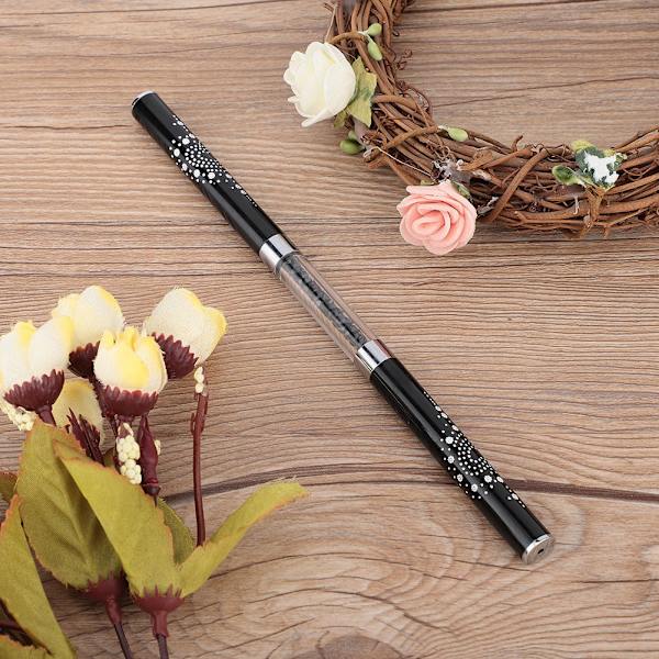 Krystal UV Gel Tegne Maleri Neglekunst Manicure Pen Værktøjssæt Pensel Sæt (Sort)