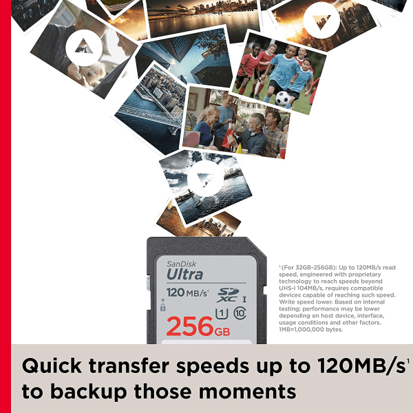 128GB Ultra SDXC UHS-I-minneskort - 120MB/s, C10, U1, Full HD, SD-kort - SDSDUN4-128G-GN6IN