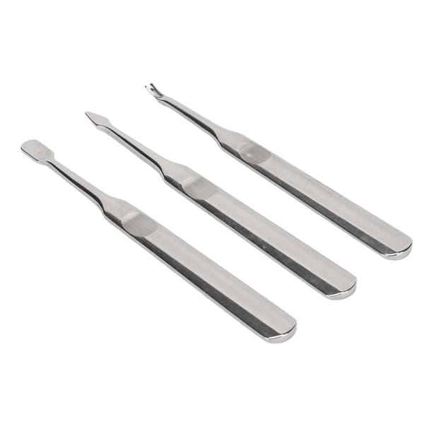3 stk. Negle Cuticle Trimmer Rustfrit Stål Professionel Cuticle Neglefjerner Pusher til Manicure