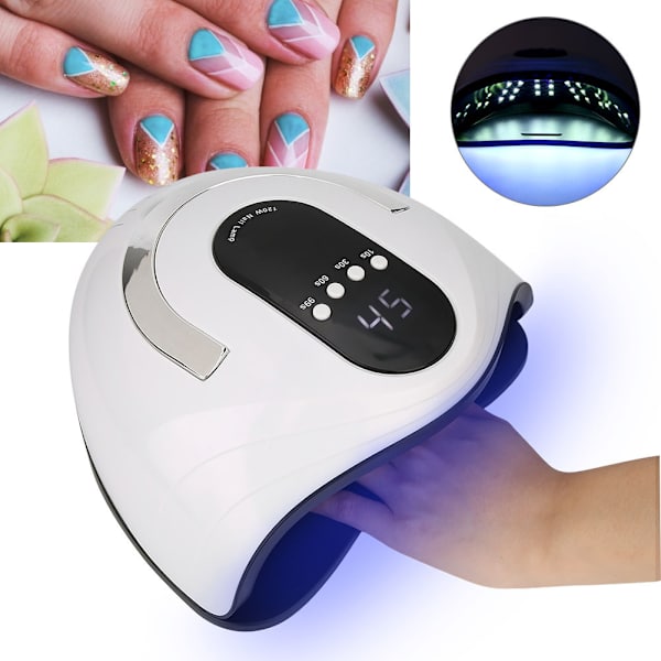 120W Bärbar LED-nagellampa Gelnagellack Torktumlare Snabbtorkande Nagelkonstmaskin
