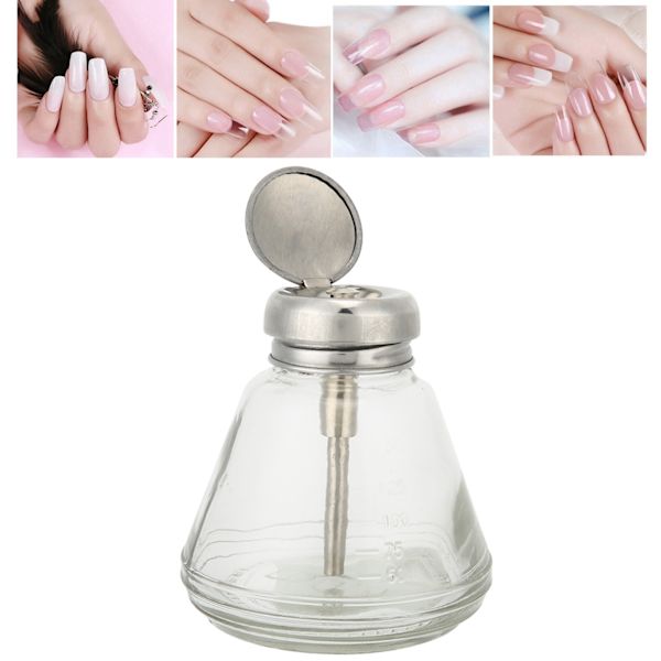 150 ml pumpdispenser för nagelkonst, transparent behållare för vätska, tryckflaska, tillbehör