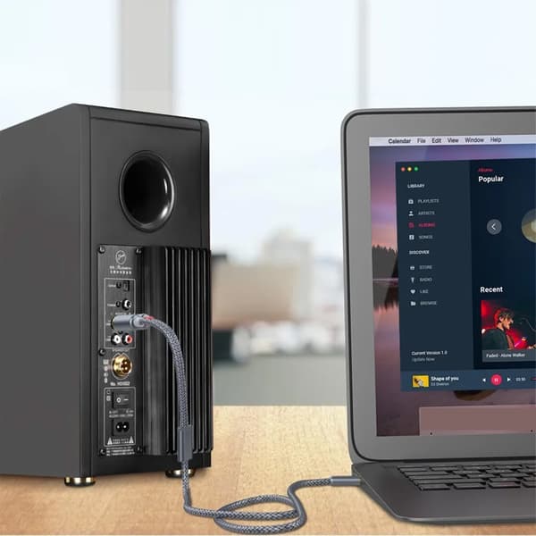 3,5 mm jackstik til 2 han-interface adapterkabel til RCA-lydcomputertelefonkonverterkabel 2 meter