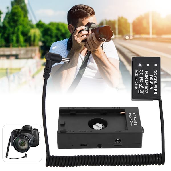F01A‑F970 Batteriadapter till LP‑E17 Full Decode Dummy Batteri Set för Canon EOS‑760D