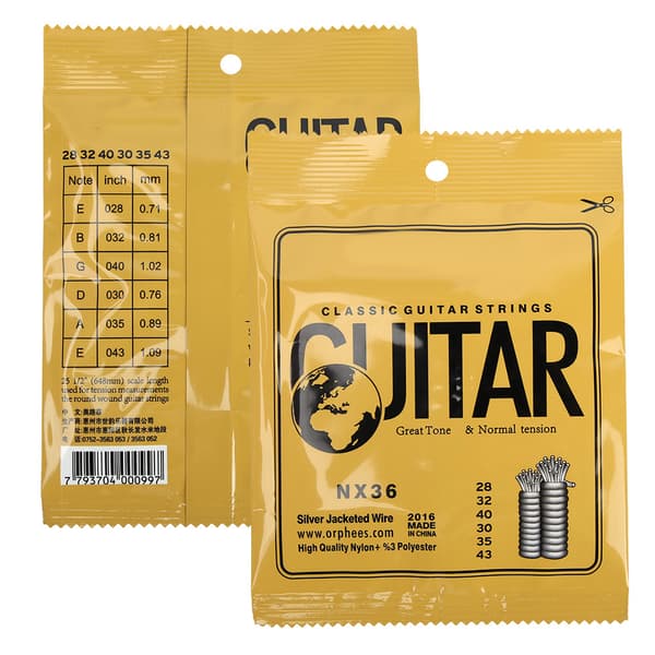 6 st/set Nylon Hållbara Klassiska Elektriska Gitarrsträngar NX-serien (NX36)