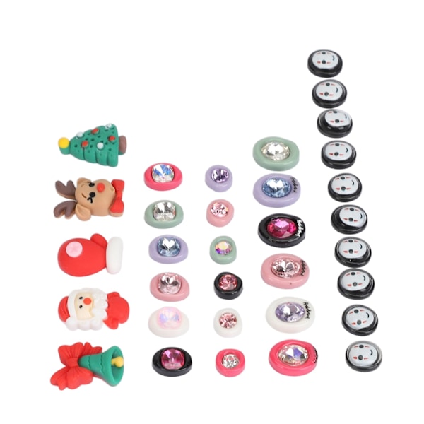 5 pakke tegneserie neglekunst charms søde flere former skinnende harpiks negle rhinestones dekorationer