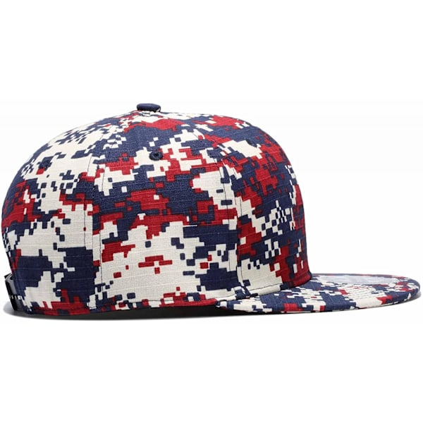 Klassisk Snapback-keps Hip Hop Flat Bill Visirkeps - Unisex Vuxen Justerbar Basebollkeps