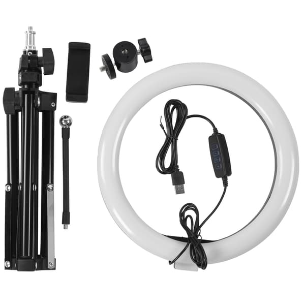 10'' dæmpbar LED-ringlys fotografering fyldlys med stativer til makeup videostudie