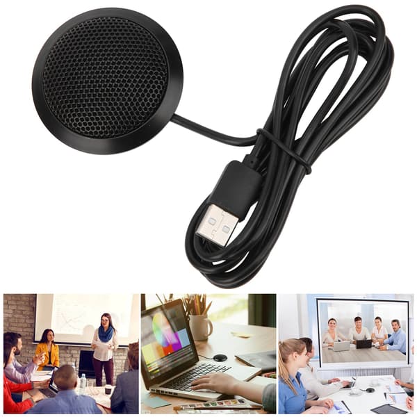 USB-kondensatormikrofon, rundstrålende, til computerkonference, spil og sang