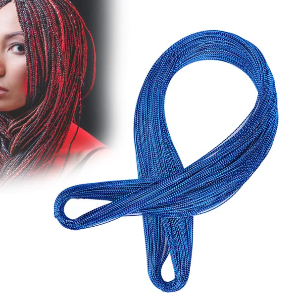 Hår Tinsel Strands Unisex Smukke Attraktive Extensions til Modeshow Dansefest Dyb Blå