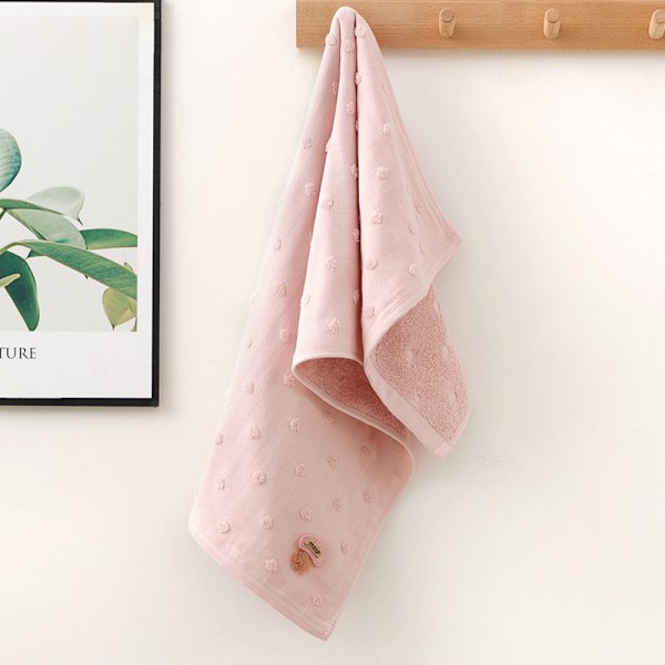 Handdukar Handduksset 2-pack Tjockt Absorberande Snabbtorkande Bomull (Ansiktshandduk, Rosa×Vit)