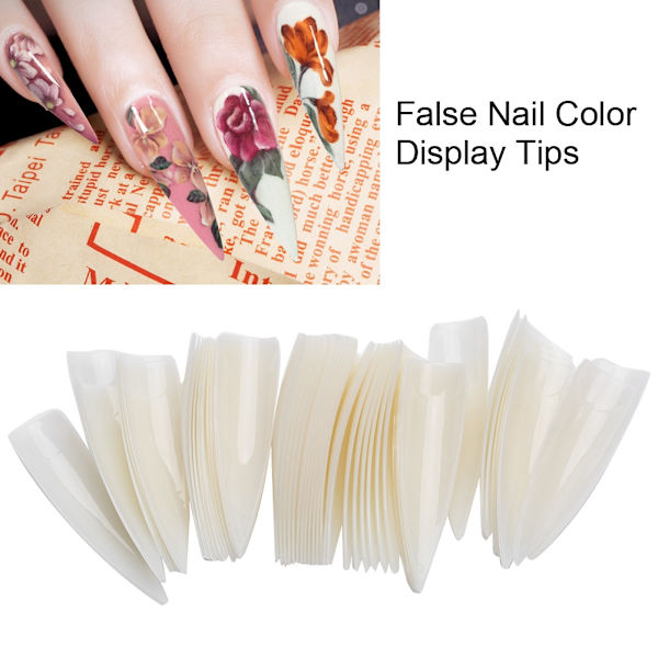 500 Tips Falska Nagel Färg Display Tips Plast Övning Tips Sticks Manikyr Verktyg Naturlig Färg