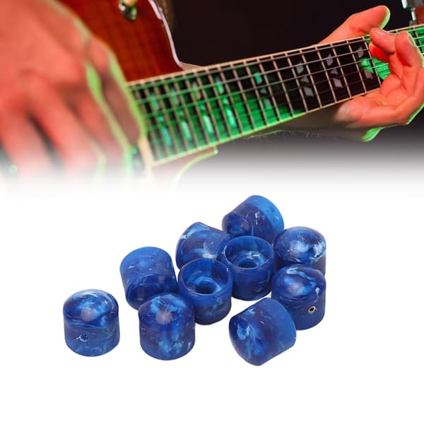 Volumen Tone Dome Knobs Plast Kontrol Elektrisk Guitar Bas Dele Tilbehør med Hex Nøgle GD84 Blå