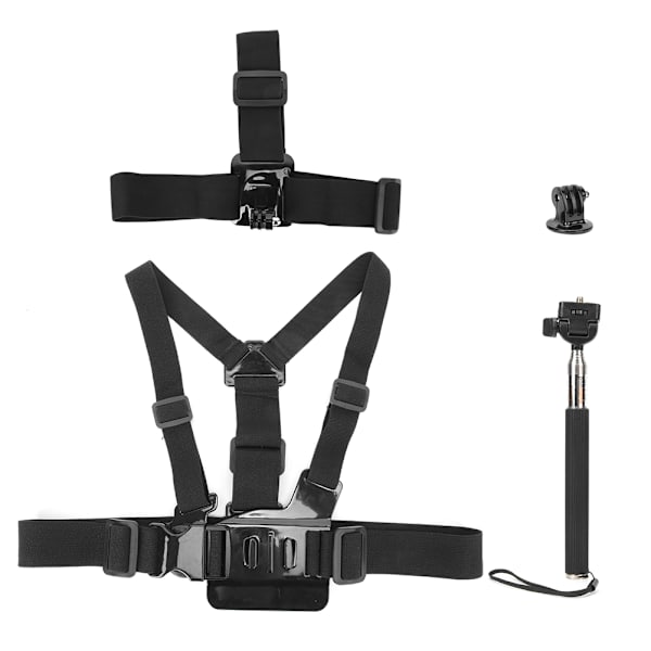 3 i 1 Universal Action Camera Tillbehör Set Kit för Gopro6 5/4/3/2 Cykling Skidåkning