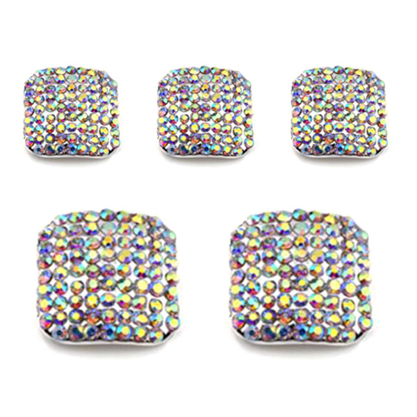 Legering Falske Kunstige Tånegle Tips DIY Neglekunst Dekoration Manicure AB Rhinestone