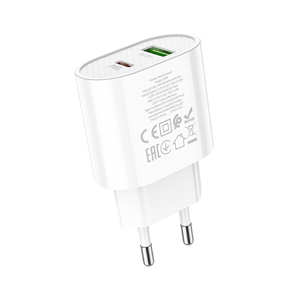 hoco. C95A Kemei PD20W+QC3.0 laturi Euro-standardilla sopii Applen USB-puhelimen pikalataukseen