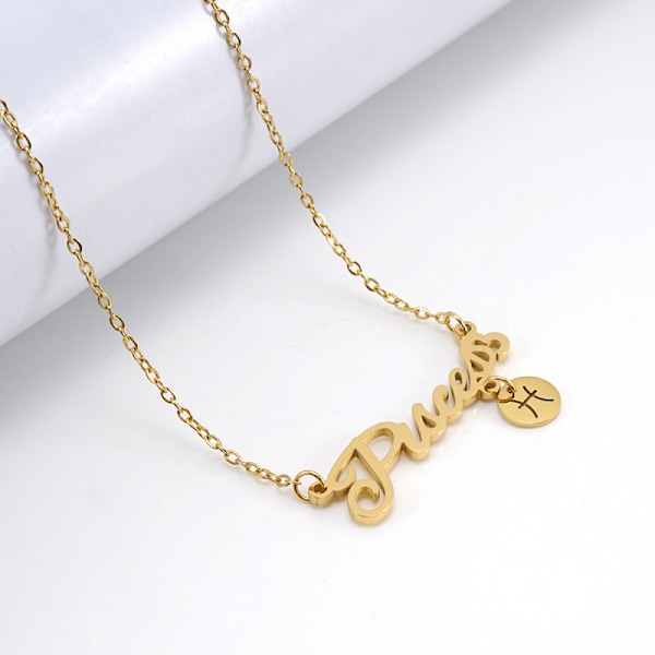 Zodiak Halsband 18K Guldpläterad Rostfritt Stål 12 Astrologi Halsband Konstellation Mynttecken Delikat Kedjehalsband för Kvinnor Flickor