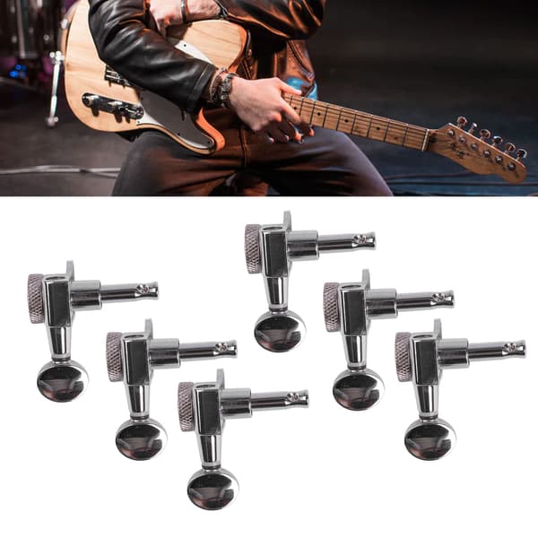 3R3L Gitarrstämningsskruvar med låssträng Tuning Locking Peg Ersättning för elektrisk akustisk gitarr