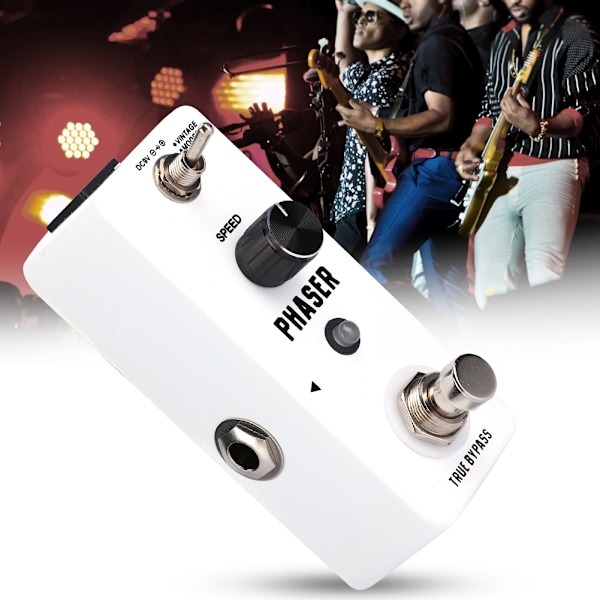 Mini Metal Shell Analog Phaser Gitarreffekt Pedal med True Bypass Instrument Tilbehør