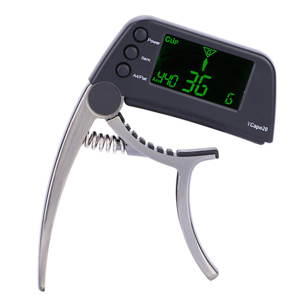 Meideal 2 i 1 TCapo20 Capo Tuner med LCD för gitarrbas (kopparfärg)