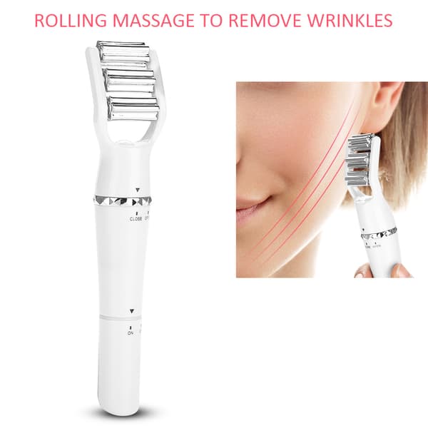 3i1 3D Roller Massager Ansiktsløft Kroppsslankende Hudstrammende (Hvit)