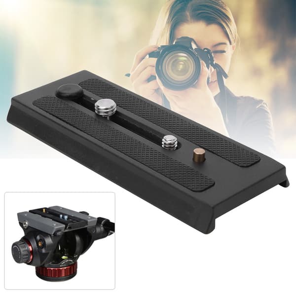 Kulehode i aluminiumslegering, svart, mini, bærbart, hurtigutløserplate, DSLR-kameratilbehør for P200 hurtigmontering