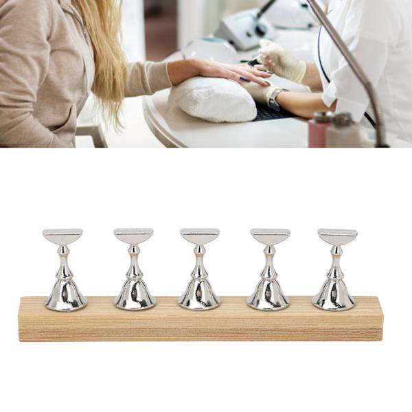 Magnetisk nageldisplayställ Log Alloy DIY träningsfingernageldisplayhållare för skönhetssalong