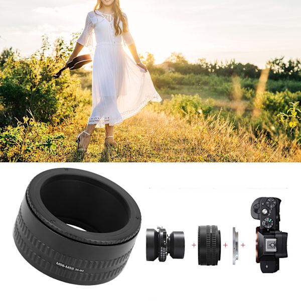 NEWYI M58‑M58 36‑90mm Kamera Justerbar Fokuserings Helikoid Adapter Makroförlängningsrör