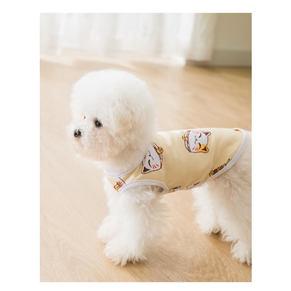 Hundtröjor Katt Coola Västar Valp Andningsbara T-shirts Mjuka Ärmlösa Tröjor Valp Sommarkläder Husdjurskläder (XL Storlek)
